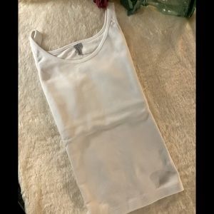 Necessities - White tank with bralette underneath. Sz L